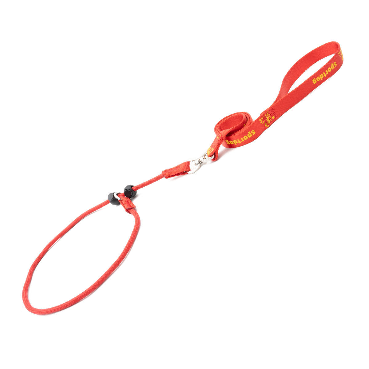 KFX-5588541 Durable Nylon Dog Training Rope for Effective Pet Control - 1.5m x 2cm, Black or Red