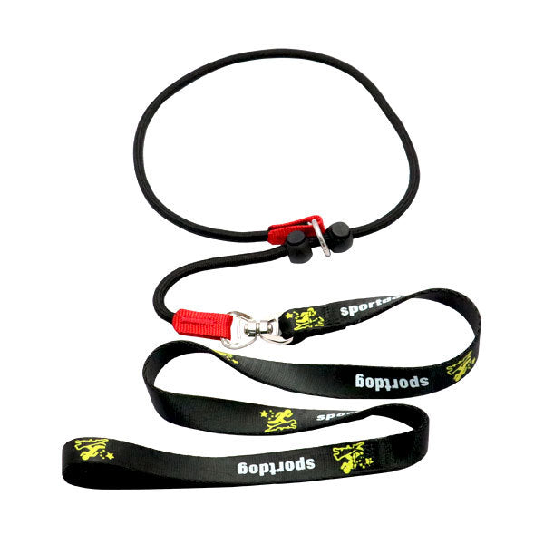 KFX-5588541 Durable Nylon Dog Training Rope for Effective Pet Control - 1.5m x 2cm, Black or Red