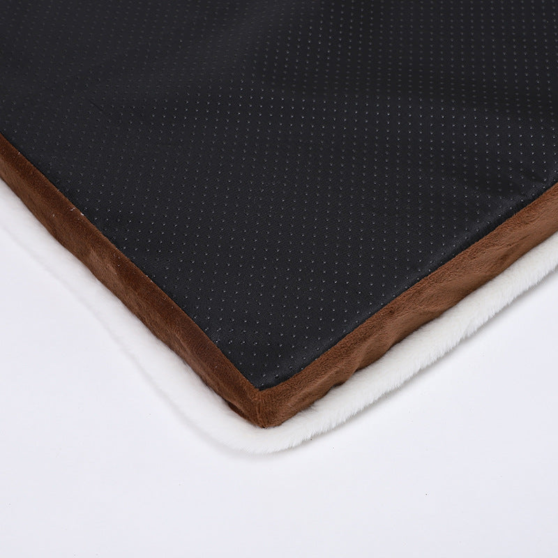 KFX-5588925 Large Grid Rabbit Fur Pet Floor Mat in Caramel, Light Green, and Lavender Purple - Multiple Sizes Available