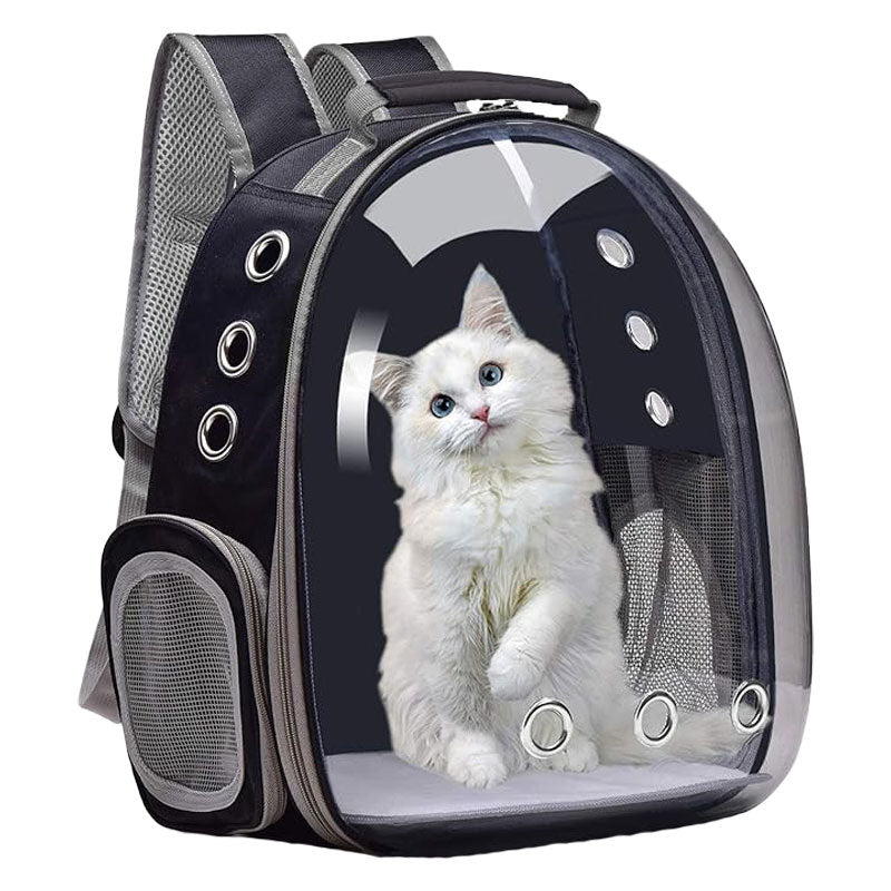 KFX-5589309 Transparent Portable Cat Backpack with Large Capacity - Stylish Solid Colors Available