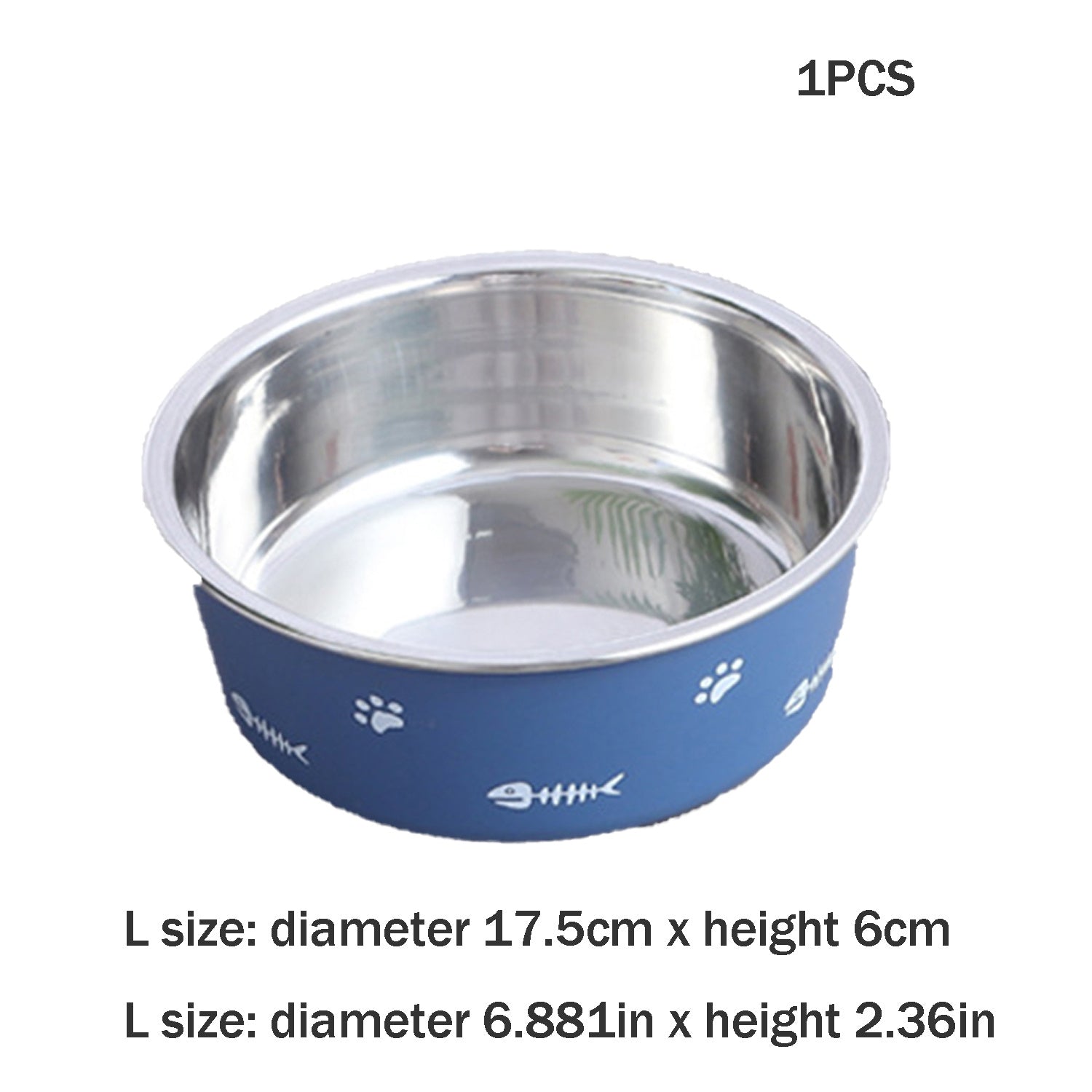 KFX-5590333 Double-Walled Stainless Steel Non-Slip Pet Bowl with Suction Base, Scandinavian Design - Multiple Sizes Available