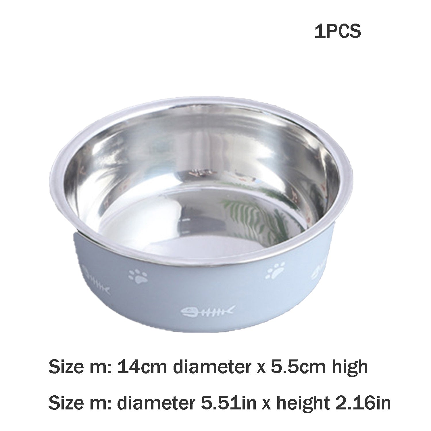 KFX-5590333 Double-Walled Stainless Steel Non-Slip Pet Bowl with Suction Base, Scandinavian Design - Multiple Sizes Available