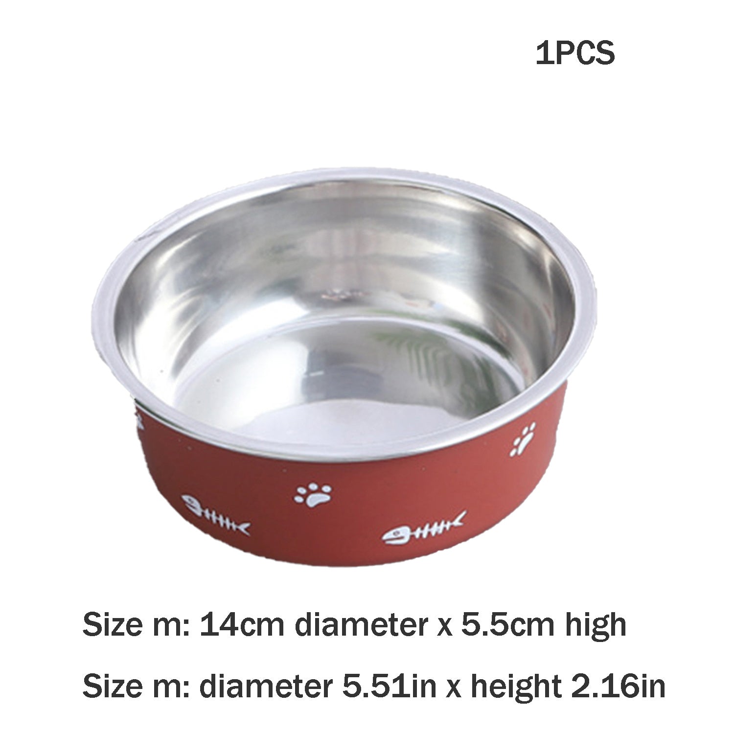 KFX-5590333 Double-Walled Stainless Steel Non-Slip Pet Bowl with Suction Base, Scandinavian Design - Multiple Sizes Available