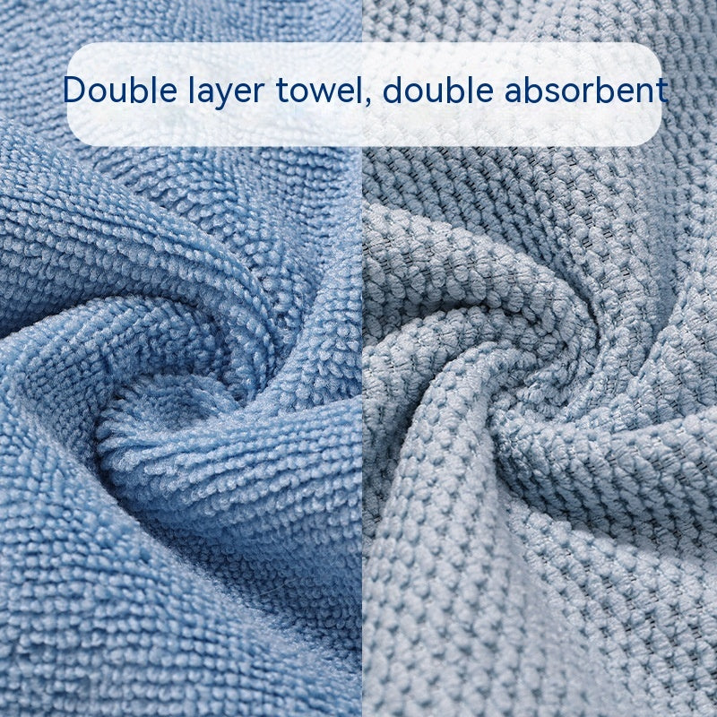 KFX-5592509 Quick-Drying Absorbent Polyester Dog Bathrobe Towel in Blue