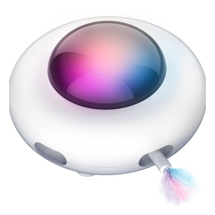KFX-5593661 Automatic Cat Teaser Toy with Electric Turntable - Fun UFO-Shaped Design for Interactive Play