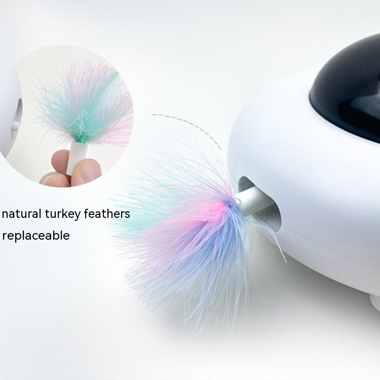 KFX-5593661 Automatic Cat Teaser Toy with Electric Turntable - Fun UFO-Shaped Design for Interactive Play