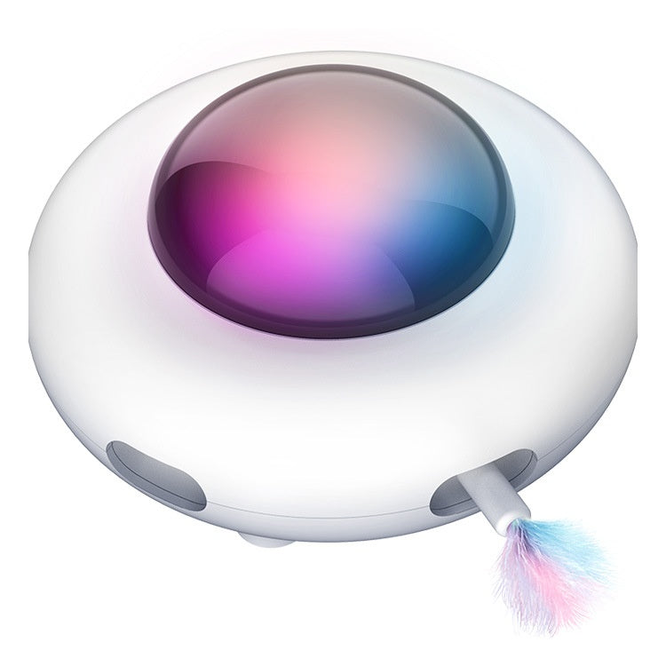 KFX-5593661 Automatic Cat Teaser Toy with Electric Turntable - Fun UFO-Shaped Design for Interactive Play