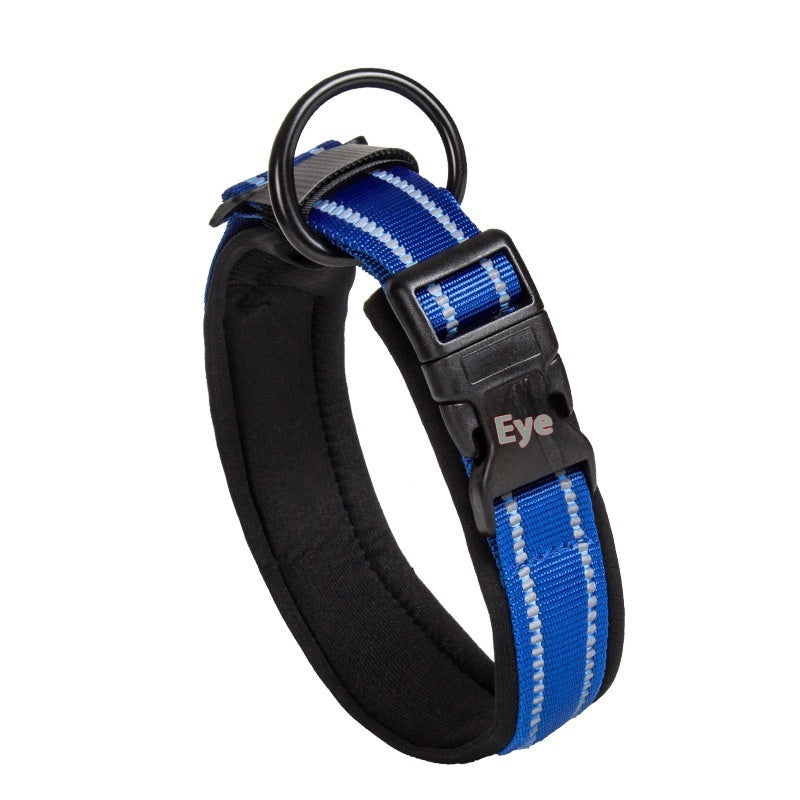 KFX-5594813 Comfortable Breathable Monochrome Dog Collar for Medium to Large Dogs