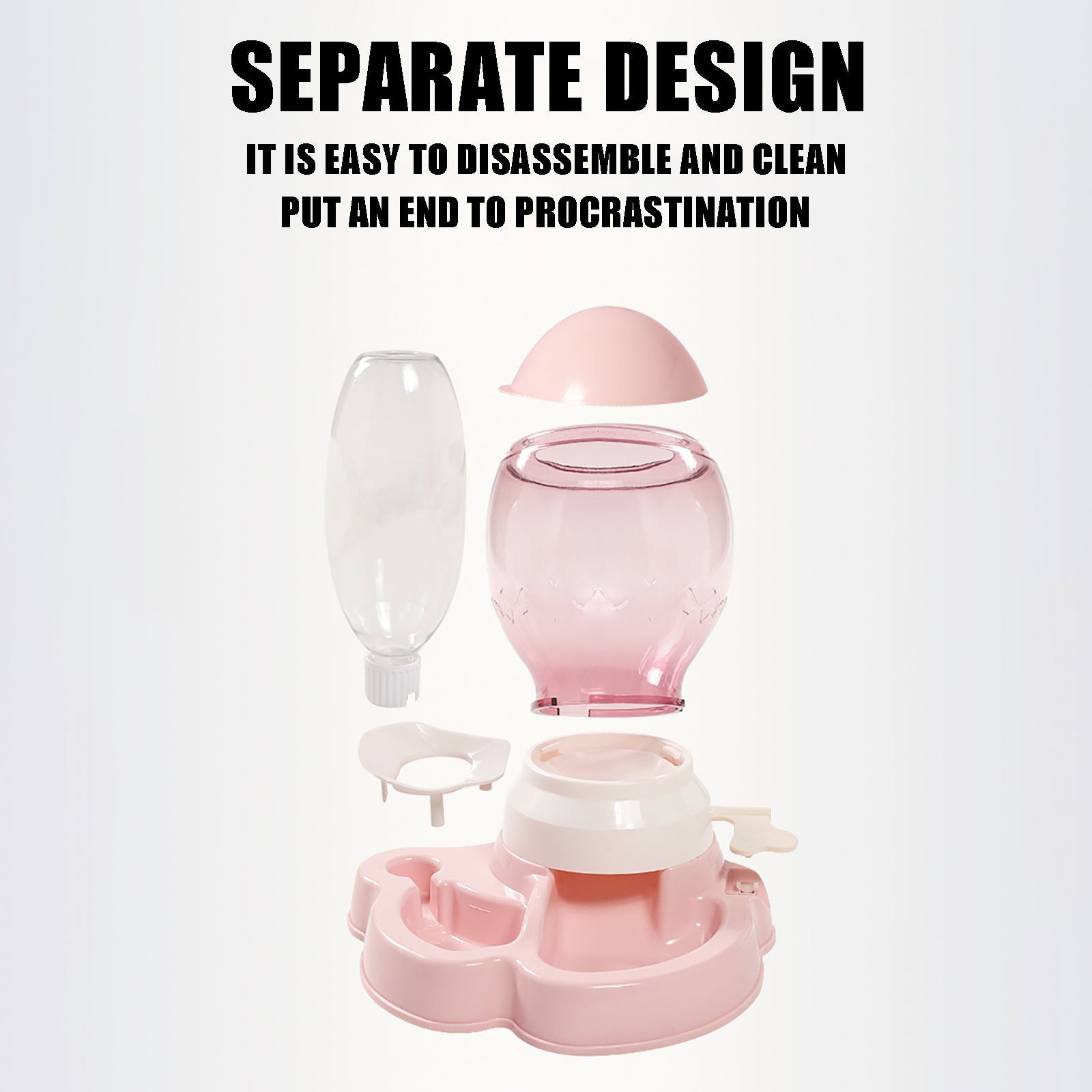 KFX-5596605 Automatic Pet Feeder and Waterer for Dogs and Cats - Prevents Tipping, No Wet Mouth