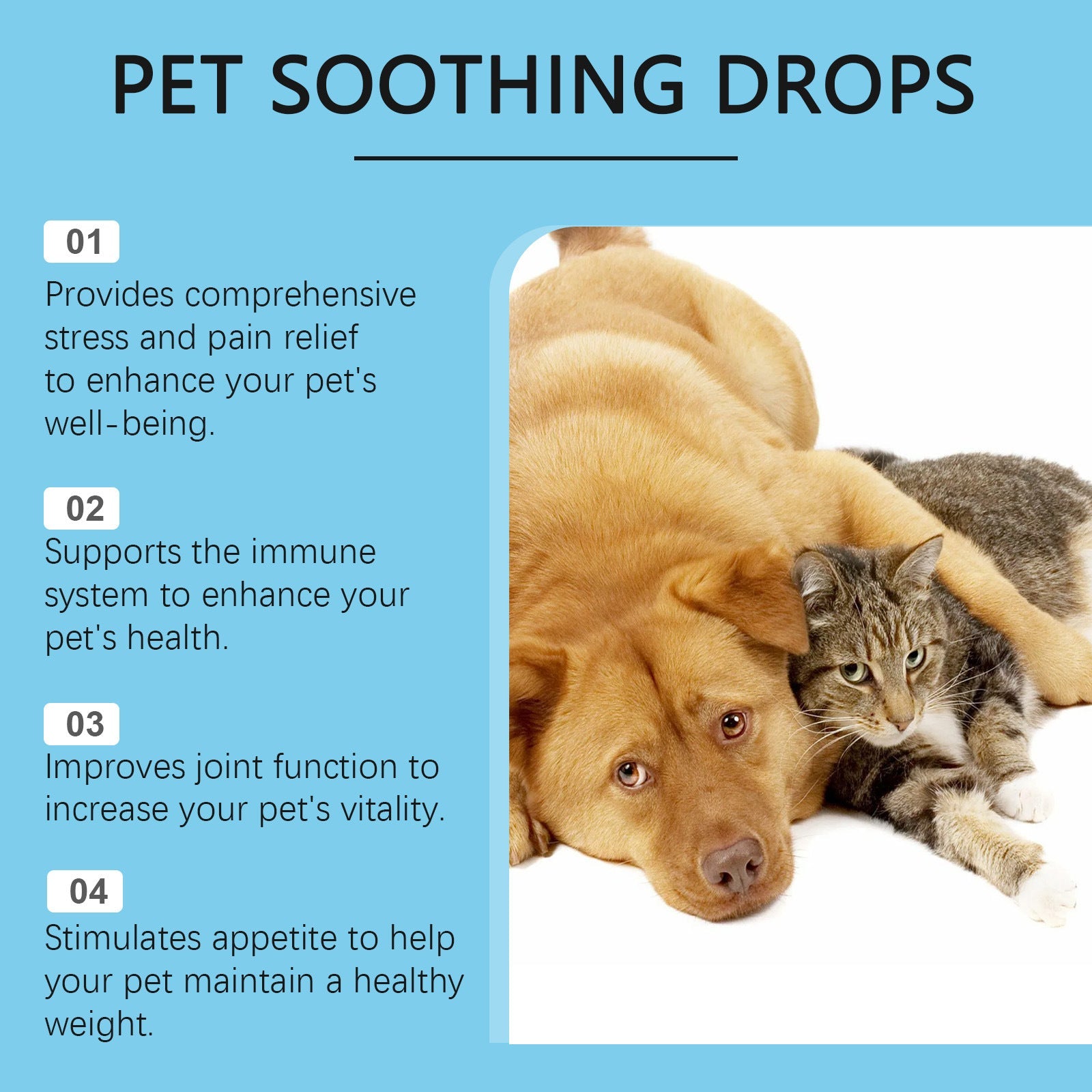 KFX-5598653 Immunity-Boosting Pet Care Drops for Dogs and Cats, 60ml
