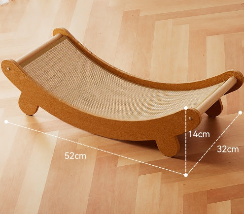 KFX-5598781 Upgraded Sisal Cat Scratch Board with Corrugated Paper Base and Integrated Cat Nest