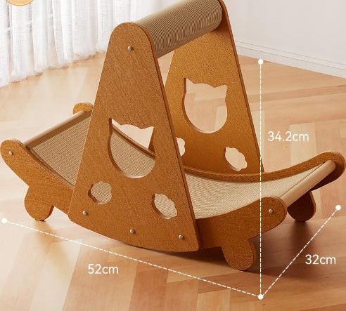 KFX-5598781 Upgraded Sisal Cat Scratch Board with Corrugated Paper Base and Integrated Cat Nest