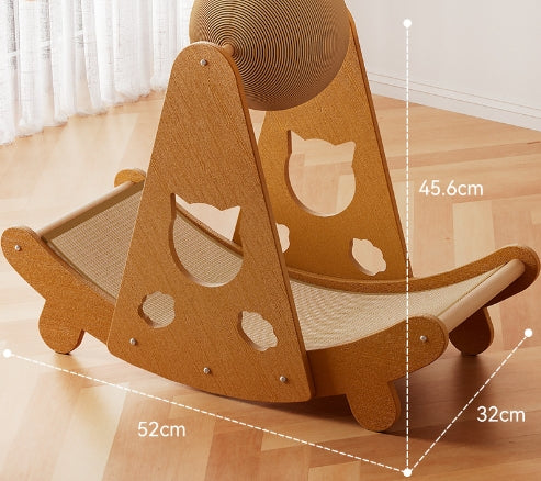 KFX-5598781 Upgraded Sisal Cat Scratch Board with Corrugated Paper Base and Integrated Cat Nest
