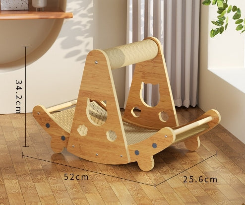 KFX-5598781 Upgraded Sisal Cat Scratch Board with Corrugated Paper Base and Integrated Cat Nest