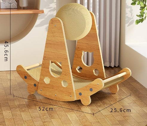 KFX-5598781 Upgraded Sisal Cat Scratch Board with Corrugated Paper Base and Integrated Cat Nest