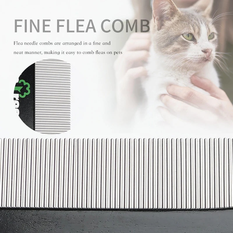 KFX-5600061 Pet Hair Removal Comb - Double-Sided Deshedding Brush for Cats and Dogs