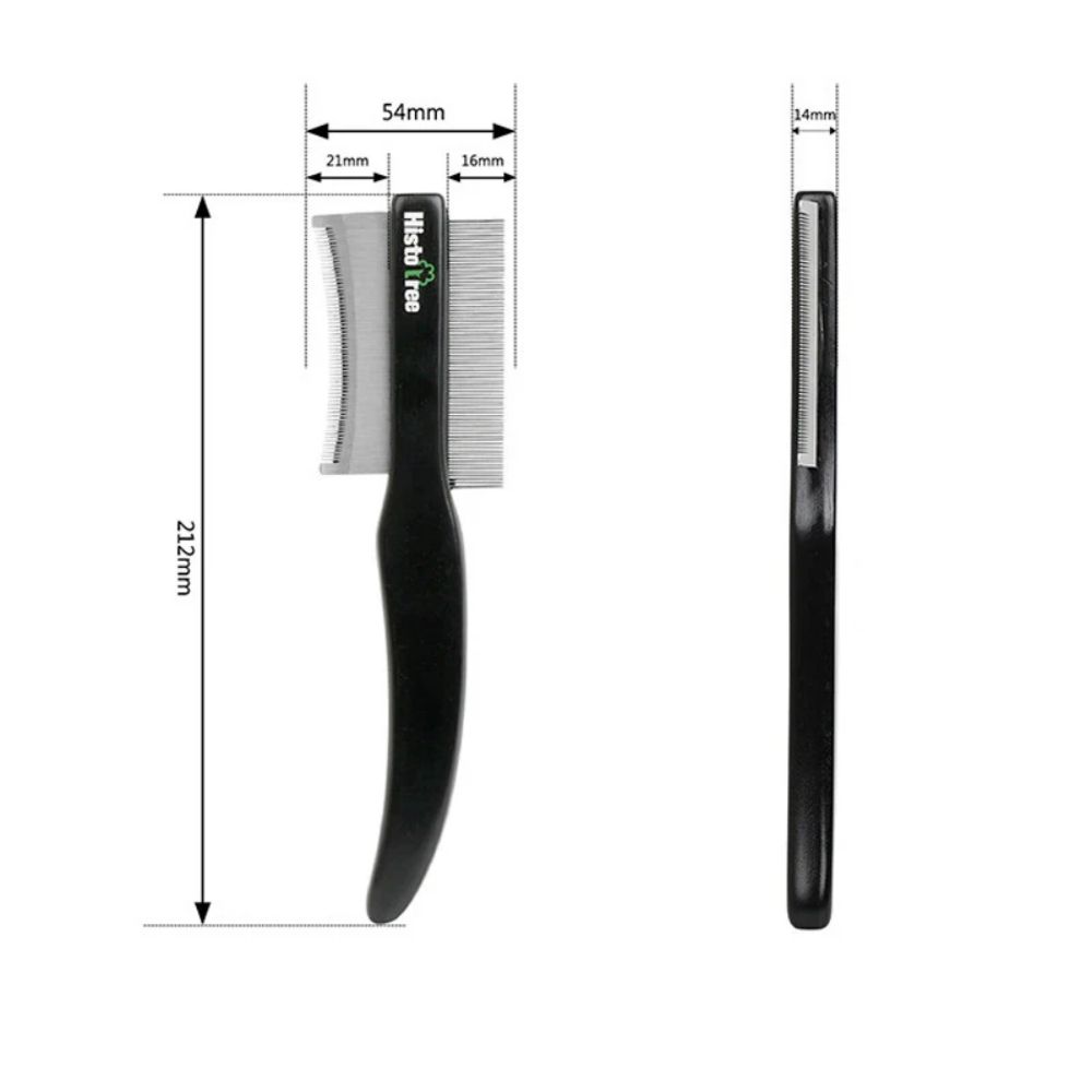 KFX-5600061 Pet Hair Removal Comb - Double-Sided Deshedding Brush for Cats and Dogs