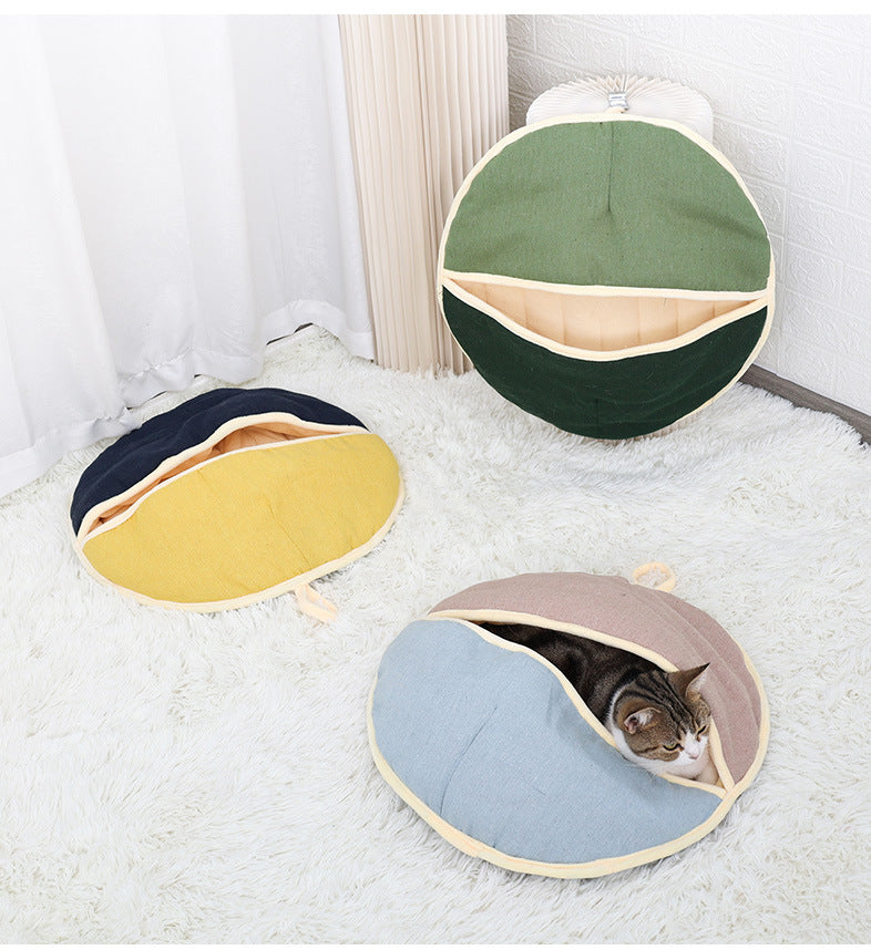 KFX-5600189 Colorful Cotton Plus Cat Nest for Pets - Soft, Stylish & Cozy Space for Cats, 55x60CM