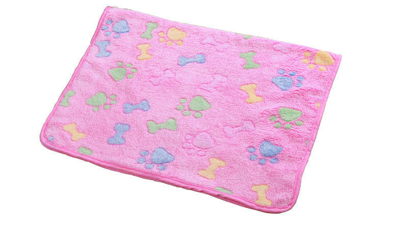 KFX-5600445 Warm Coral Fleece Blanket for Cats and Dogs - Versatile Kennel Mat in Multiple Sizes