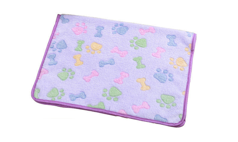 KFX-5600445 Warm Coral Fleece Blanket for Cats and Dogs - Versatile Kennel Mat in Multiple Sizes