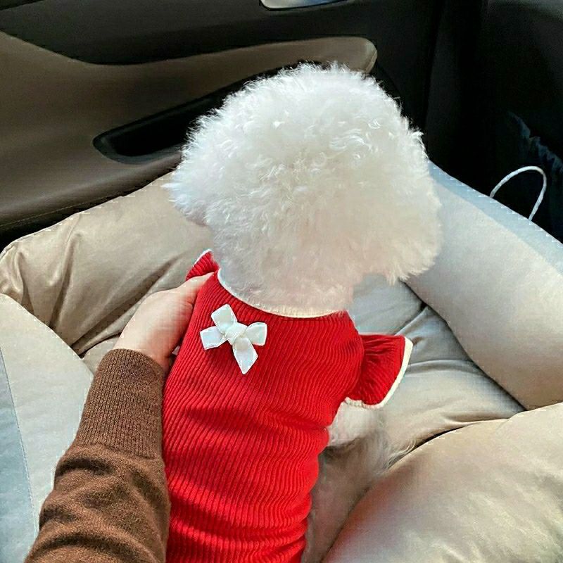 KFX-5600957 Lightweight Breathable Coral Fleece Summer Clothing for Small Dogs and Cats - Pink, White, Red