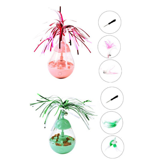 KFX-5602365 Interactive LED Light Tumbler Cat Toy - Engaging Bite Toy for Playful Kittens