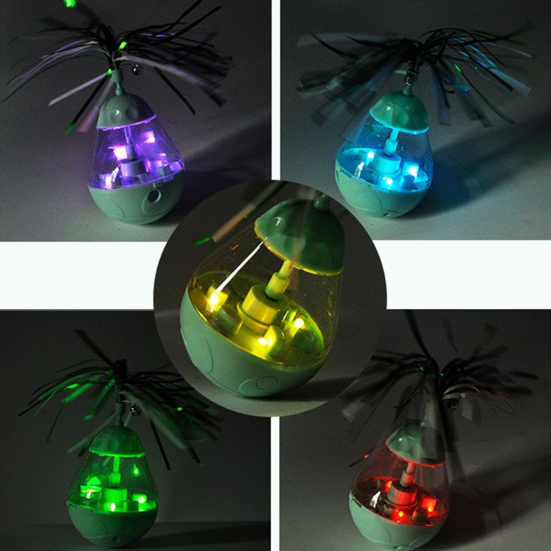 KFX-5602365 Interactive LED Light Tumbler Cat Toy - Engaging Bite Toy for Playful Kittens
