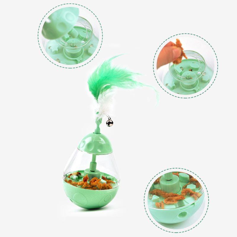 KFX-5602365 Interactive LED Light Tumbler Cat Toy - Engaging Bite Toy for Playful Kittens