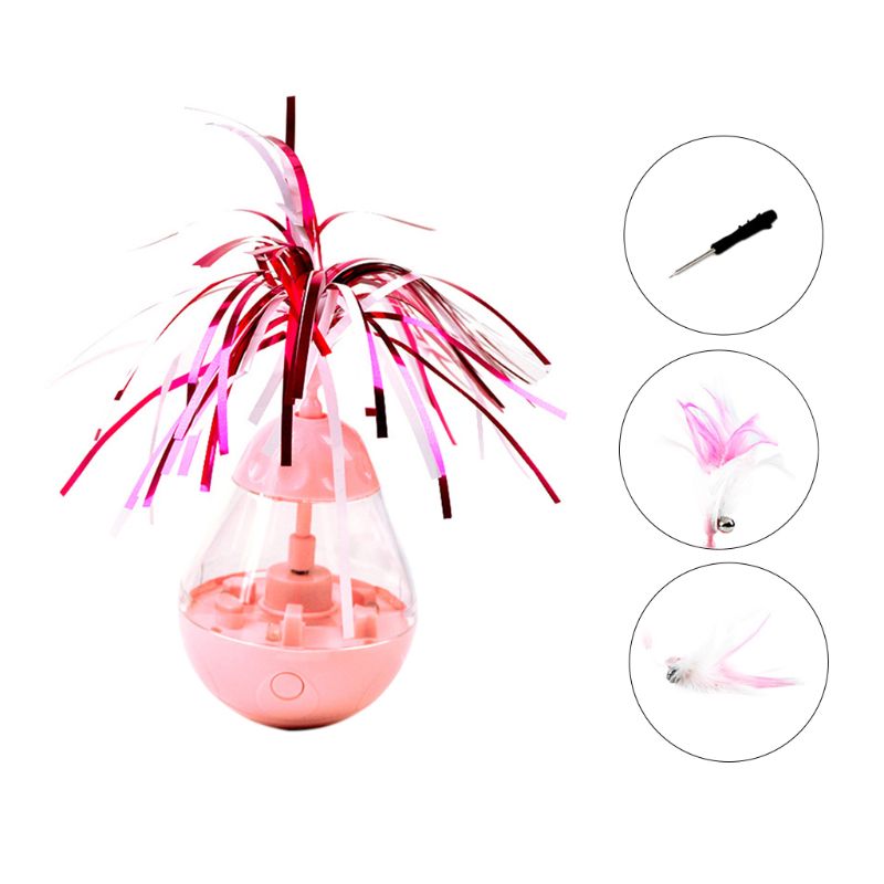 KFX-5602365 Interactive LED Light Tumbler Cat Toy - Engaging Bite Toy for Playful Kittens