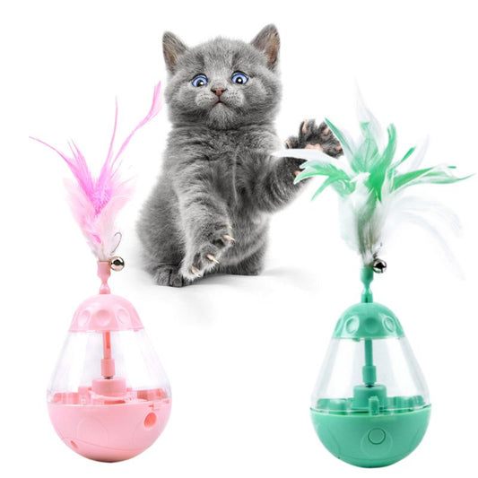 KFX-5602365 Interactive LED Light Tumbler Cat Toy - Engaging Bite Toy for Playful Kittens