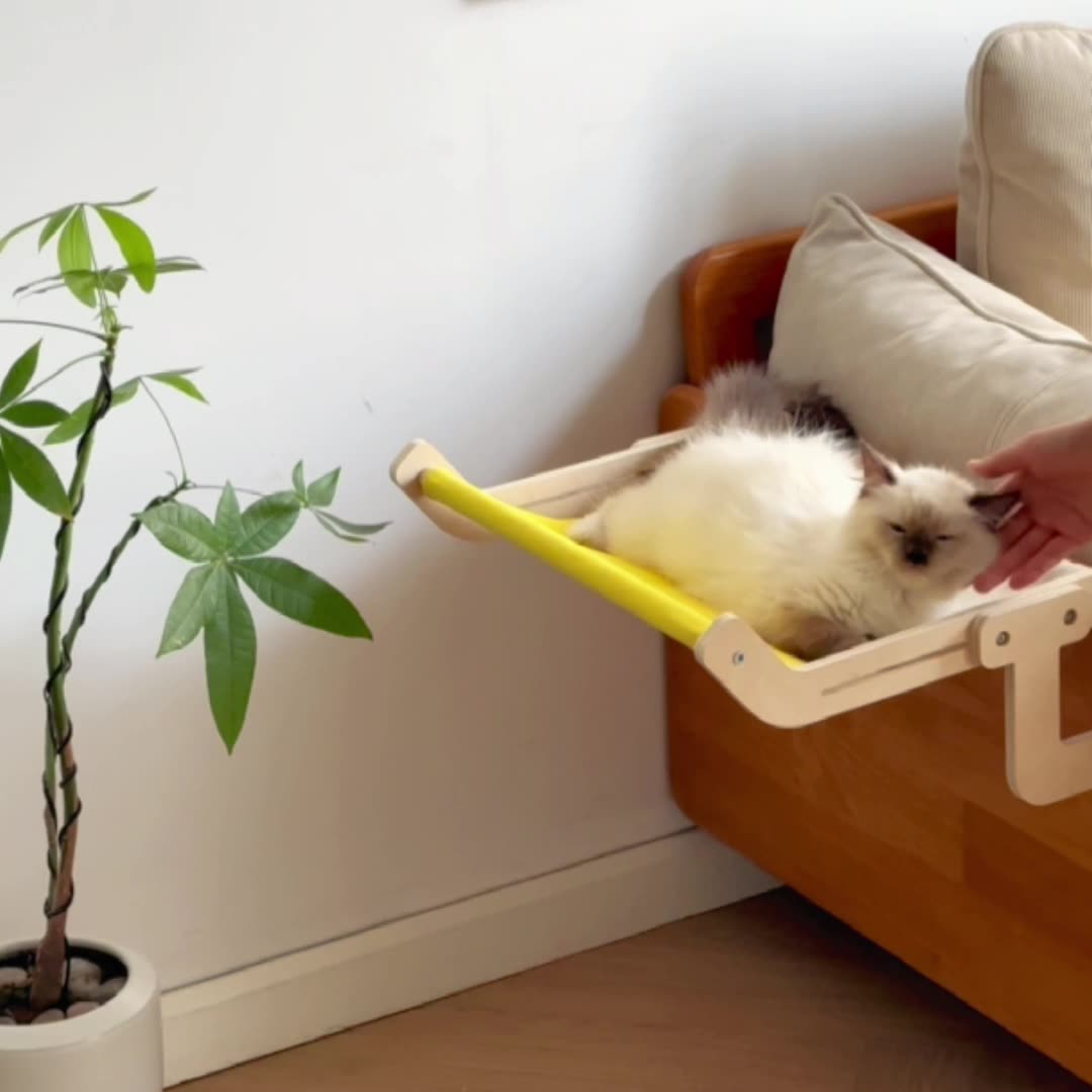 KFX-5602621 Window Hammock for Cats - Cozy Hanging Nest for Sunbathing and Relaxation