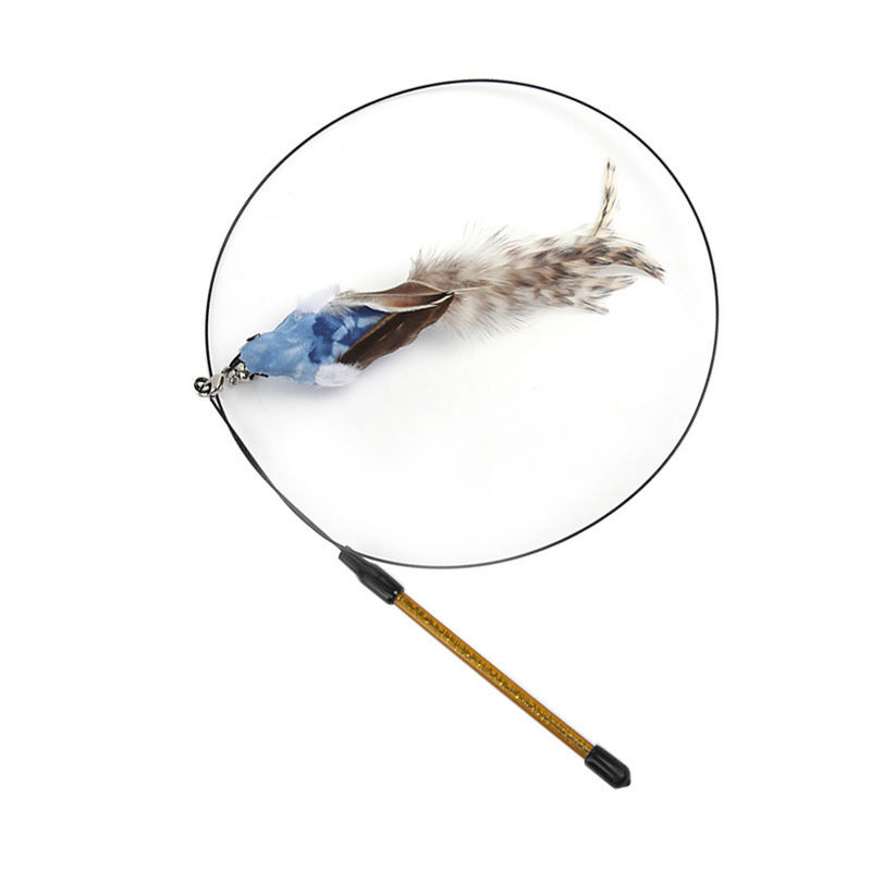 KFX-5603389 Multi-Head Cat Teaser Stick with Replacement Toys and Suction Cup Options