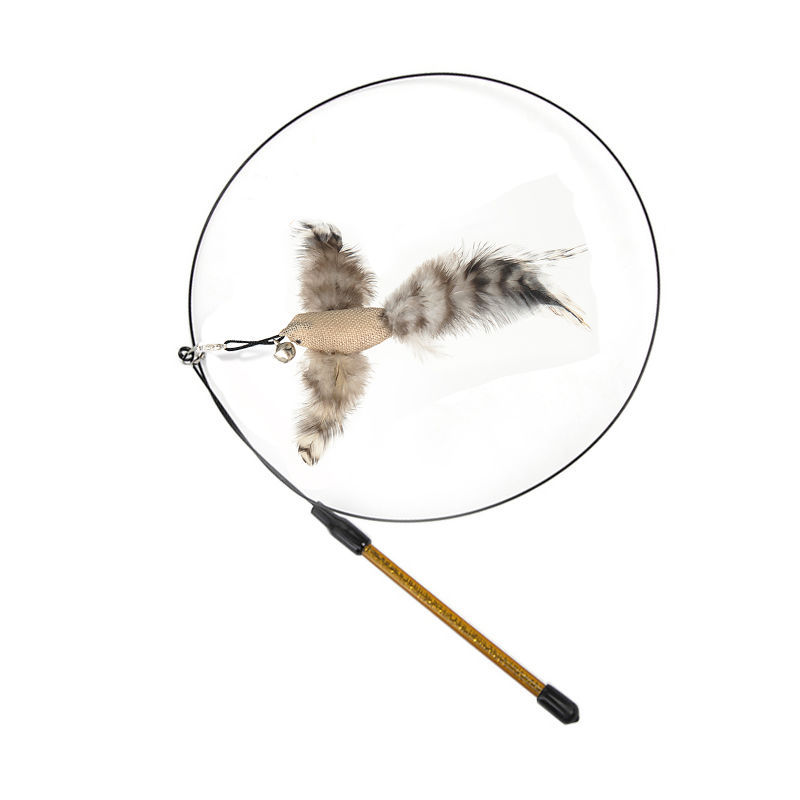 KFX-5603389 Multi-Head Cat Teaser Stick with Replacement Toys and Suction Cup Options
