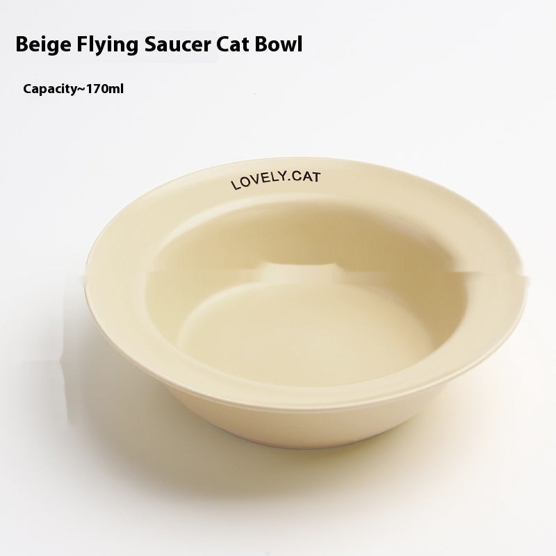 KFX-5604541 Ceramic UFO Cat Bowl with Square Height-Adjustable Rack in Multiple Colors