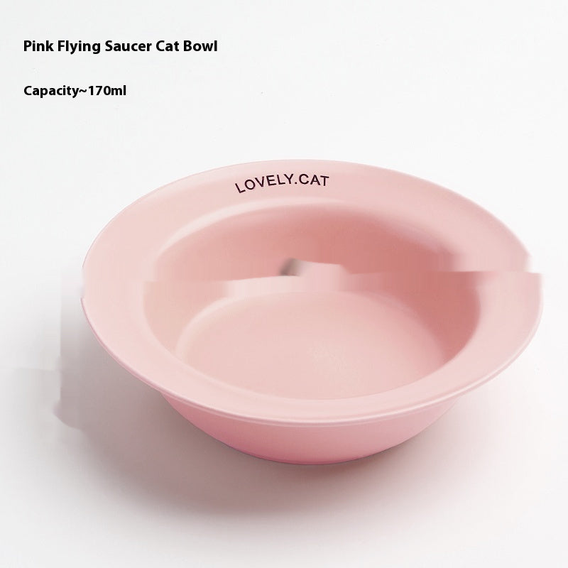 KFX-5604541 Ceramic UFO Cat Bowl with Square Height-Adjustable Rack in Multiple Colors