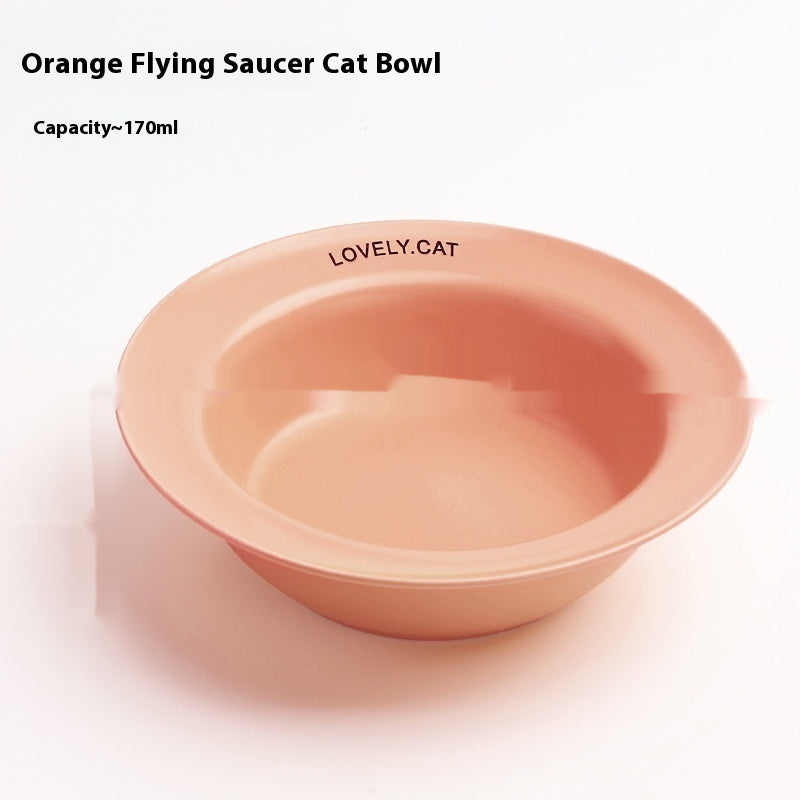 KFX-5604541 Ceramic UFO Cat Bowl with Square Height-Adjustable Rack in Multiple Colors