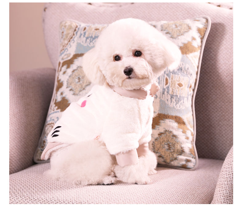 KFX-5604925 Elegant Velvet Cotton Clothes for Pomeranian and Bichon Teddy Breeds