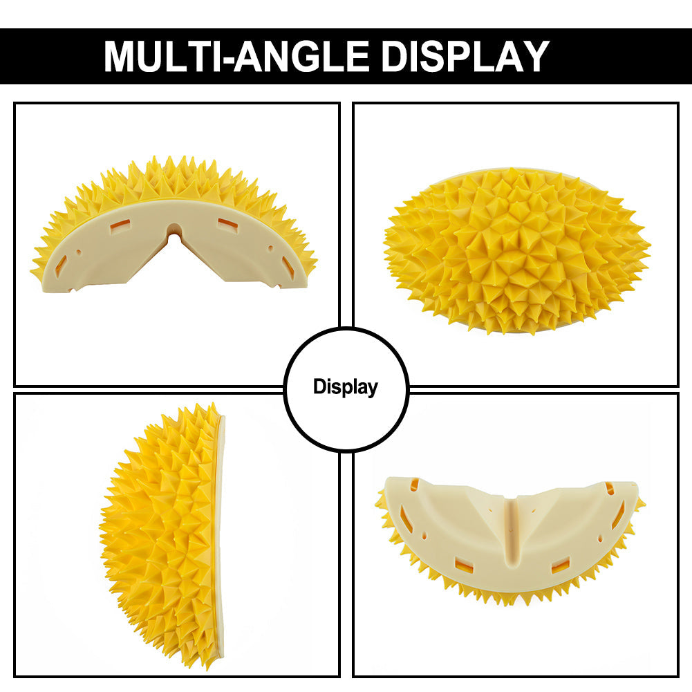 KFX-5605821 Durian-Shaped Cat and Dog Self-Grooming Brush with Massage Combs and Natural Teeth Cleaning Features