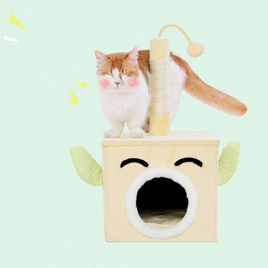 KFX-5607613 Cat Scratching Post with Unique Emoji Design - Sisal Grinding Claw Board for Stress Relief - Multiple Sizes Available