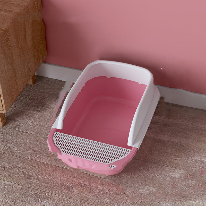 KFX-5607997 Super Large Cat Cage Villa with Free Combination Litter Box in Pink, Gray, and Blue