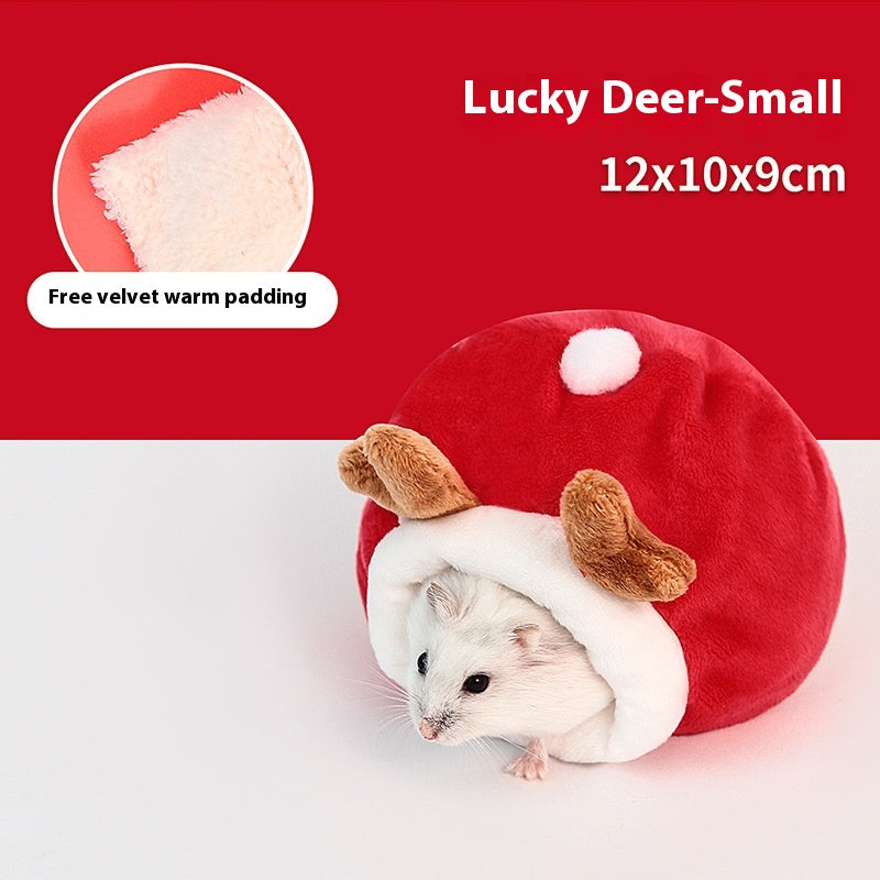 KFX-5608381 Warm Cotton Pet Nest for Hamsters and Sugar Gliders - Cozy Winter House