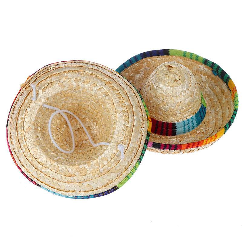 KFX-5609149 Elegant Adjustable Khaki Straw Wide Brim Dome Hat for All Seasons