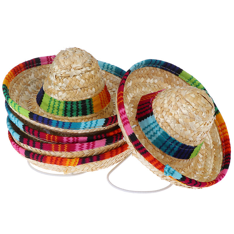 KFX-5609149 Elegant Adjustable Khaki Straw Wide Brim Dome Hat for All Seasons