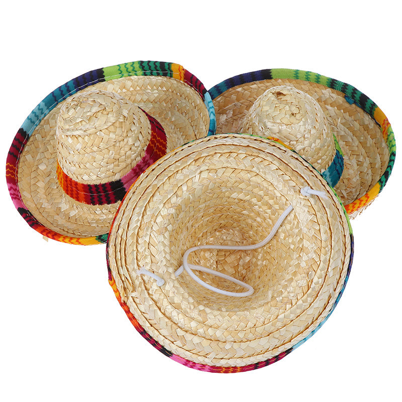 KFX-5609149 Elegant Adjustable Khaki Straw Wide Brim Dome Hat for All Seasons