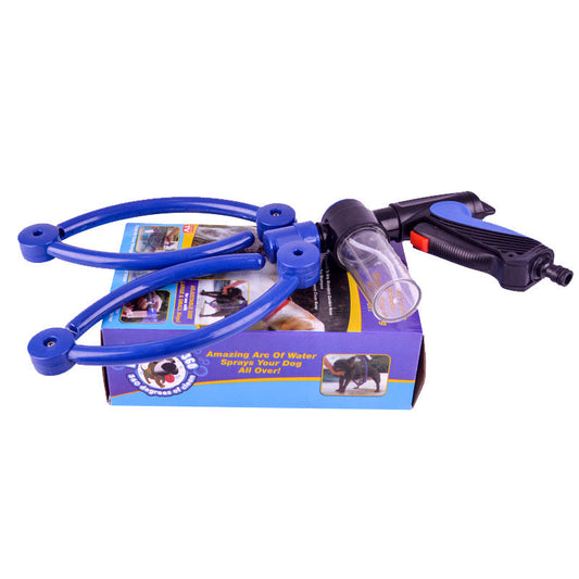 KFX-5611965 360-Degree Self-Priming Foldable Pet Bathing Spray Gun with Adjustable Water Flow and Anti-Skid Handle