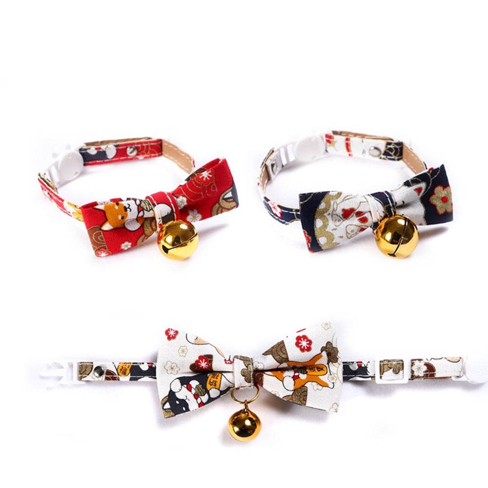 KFX-5612093 Shiba Inu Cartoon Adjustable Pet Bow Tie, Nylon Material, 17-30cm Size