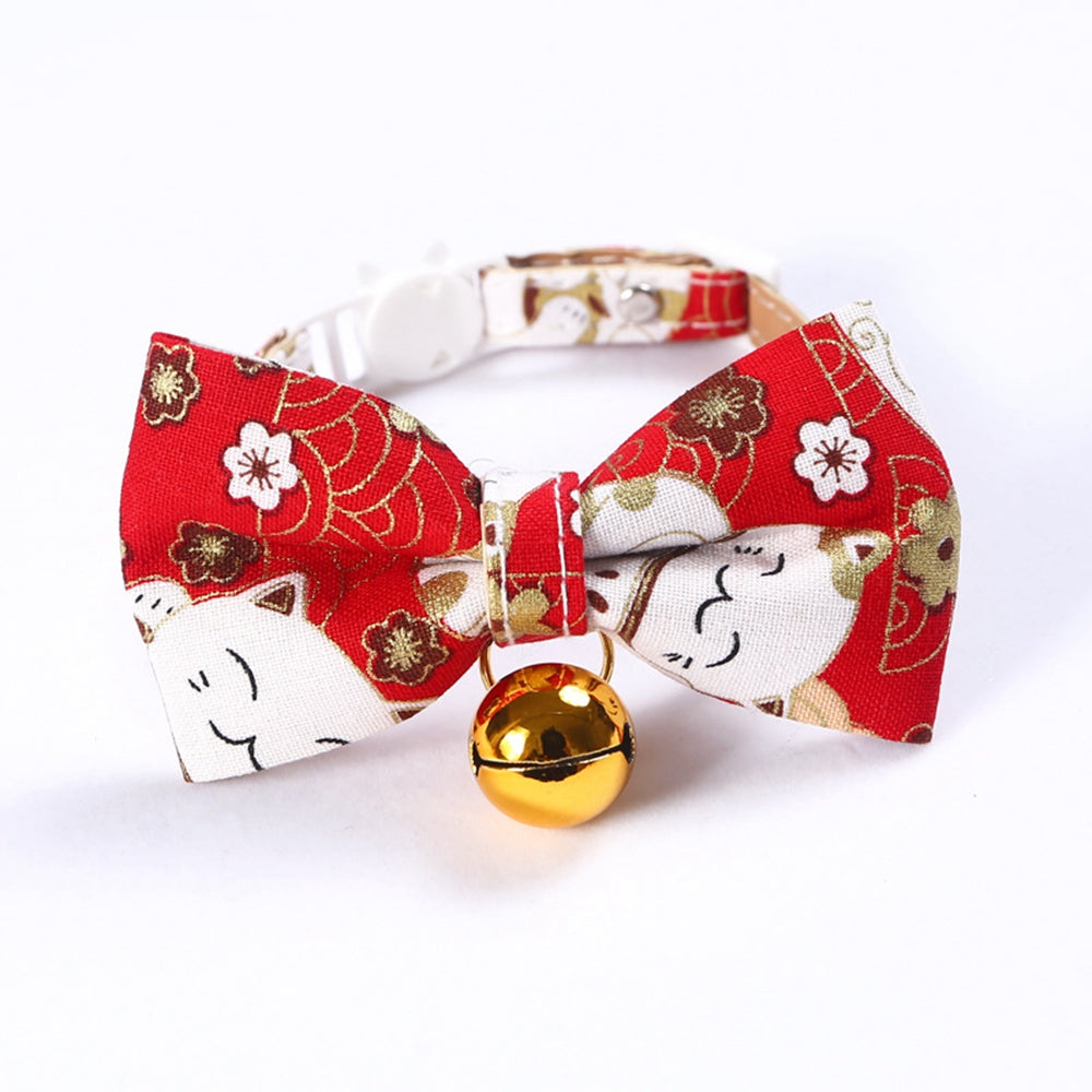 KFX-5612093 Shiba Inu Cartoon Adjustable Pet Bow Tie, Nylon Material, 17-30cm Size
