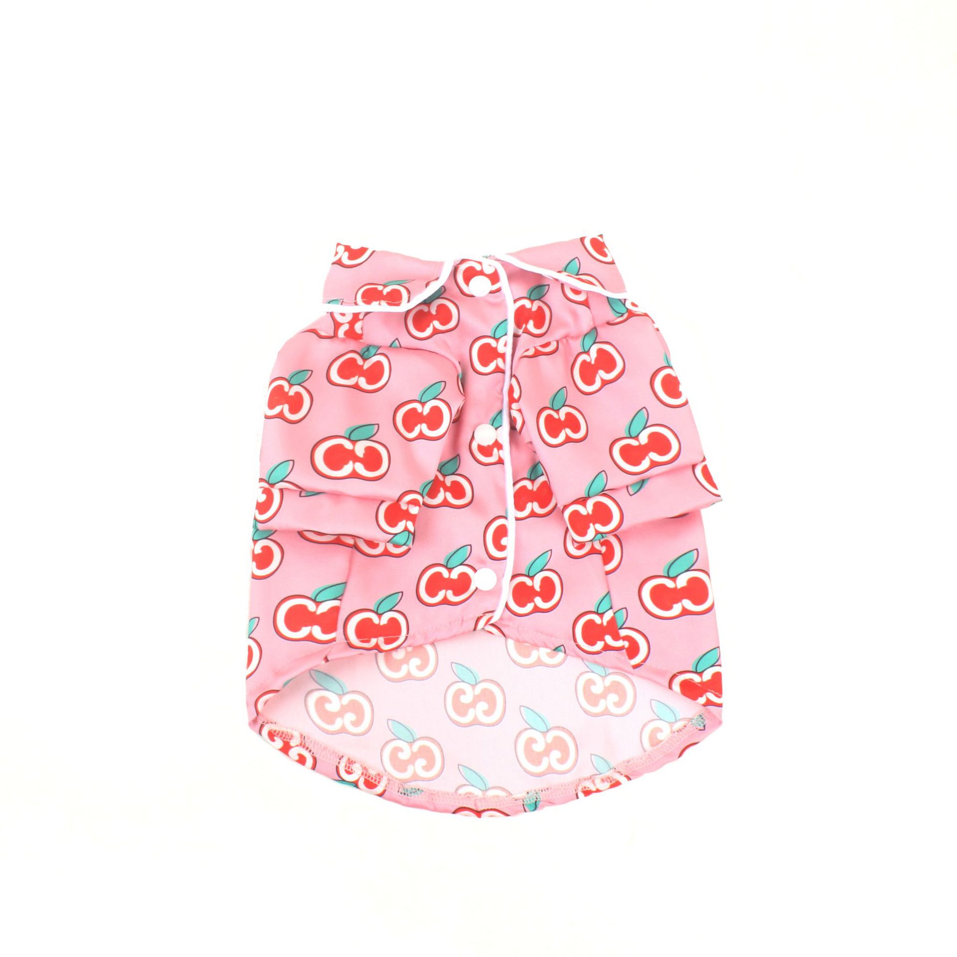 KFX-5614653 Casual Pink Apple Cotton Pet Shirt for Male Dogs - Available in Multiple Sizes
