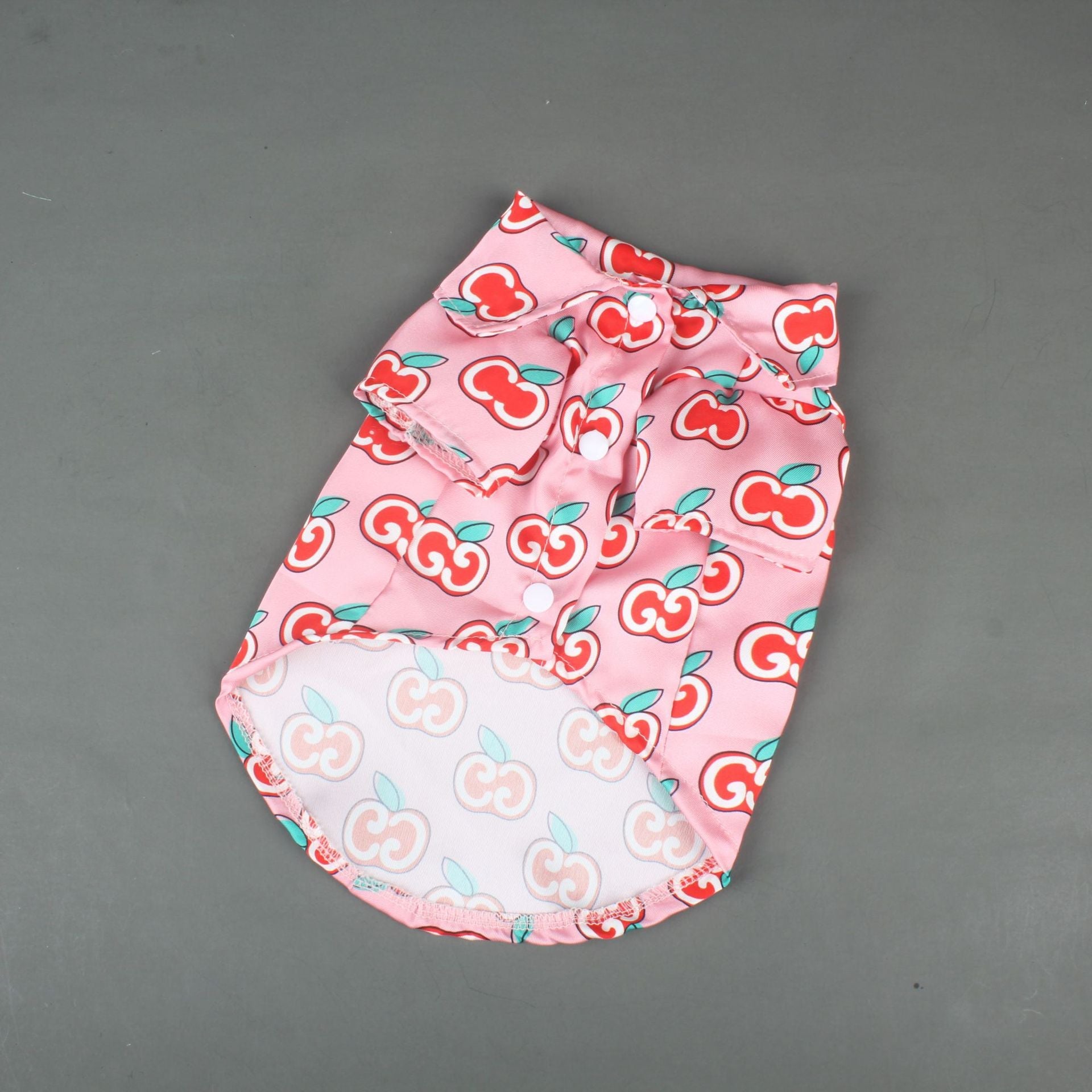 KFX-5614653 Casual Pink Apple Cotton Pet Shirt for Male Dogs - Available in Multiple Sizes