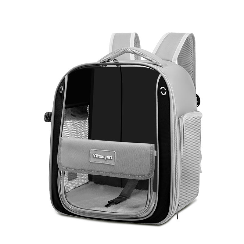 KFX-5616317 Large Capacity Breathable Panoramic Pet Carrier Bag - Lightweight Oxford Fabric